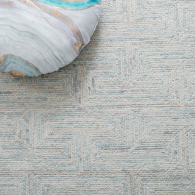 Gray Hand-Tufted Wool Square Area Rug, 6' x 6'