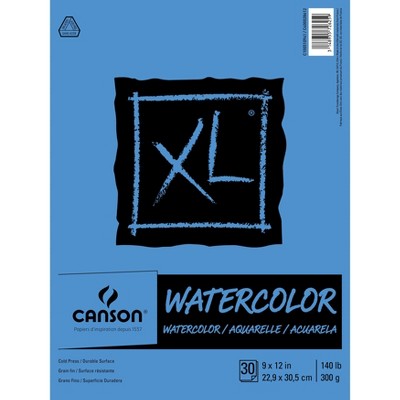 Canson XL Watercolor Paper Pad 9"X12"-30 Sheets