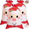 Joyfy 3 Pcs Christmas Jumbo Gift Bags, 56” Extra Large Plastic Gift Bags for Xmas Holiday Present Wrapping Gifts Decorations Large Goodie Bags - 2 of 4