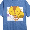 Summer Wars Kari Kenji  Women's Heather Blue Short Sleeve Sleep Shirt - 2 of 2