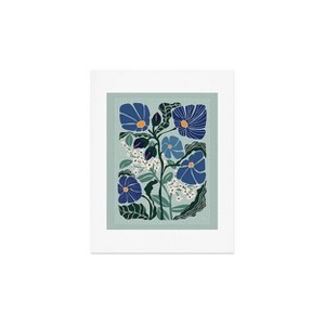 Deny Designs DESIGN D'annick Klimt Flowers Light Blue Art Print - 1 of 2