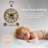 Aoibox Classic Vintage Table Clock with Sunflower Design, Silent Non-Ticking Analog Desk Clock for Office, Living Room or Bedroom - 4 of 4