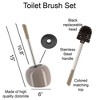 Evideco French Home Goods Elegant Toilet Brush Set with Stainless Steel Handle - Durable Dolomite Holder - Modern Bathroom Accessory - 4 of 4