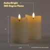 LumiPur 2pk 2.75"x4" Basics Flameless Flickering Wax Pillar LED Candles  Linen White - 4 of 4