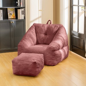 CENGHU Bean Bag Chair with Memory Foam, Bean Bag Sofa with Tufted Soft Stuffed Filling, Fluffy and Lazy Sofa for Dorm, Apartment, Living Room - 1 of 4