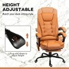High Back Massage Office Chair with Footrest, 7-Point Vibration, Adjustable Recline for Home Desk or Office -3irtyhousy - 3 of 4