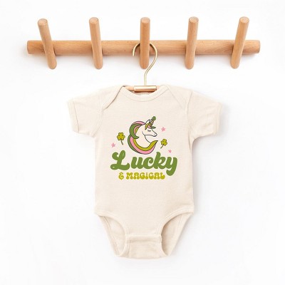 The Juniper Shop Lucky Magical Unicorn Baby Bodysuit