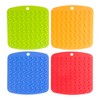 Silicone Pot Holder, Trivet Mat, Jar Opener, Spoon Rest, and Garlic Peeler - 4 pc - by Hastings Home - 4 of 4