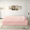 KWPZQEB Convertible Folding Sofa Bed, Corduroy Fabric Foam-Filled Couch with 2 Pillows, Modern Folding Loveseat Sofa for Living Room, Bedroom - 4 of 4