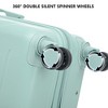 Gulches 20"/24"/28" 3 pcs/set in ABS Spinner Wheel Luggage, Matching Color , With Combination Lock (Mint Green) - 4 of 4