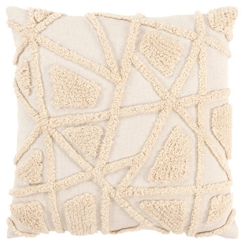 20x20 Oversize Solid Square Throw Pillow Ivory - Rizzy Home : Target