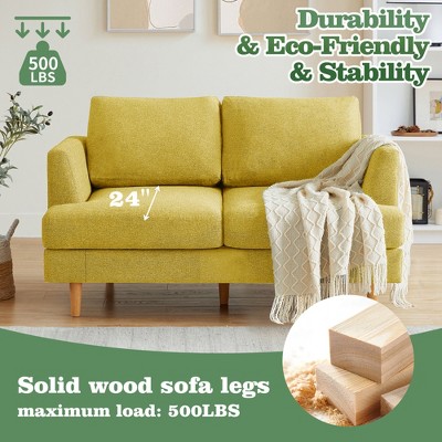 Gericco Loveseat Sofa 56", Small Couches for Small Spaces, Mid Century Love Seat Couches for Living Room, Upholstered 2-Seater Small Couch