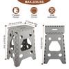 NewHome "2-Pack 17.91in Folding Step Stool, Lightweight Plastic with Handle, Non-Slip for Kitchen & Bathroom" Grey - 4 of 4