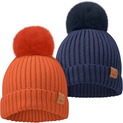 KeaBabies 2pk Baby Hats, Baby Beanies, Newborn Hats for Baby Girls, Boys, Baby Winter Hat, 0-36 Months Infant Hat