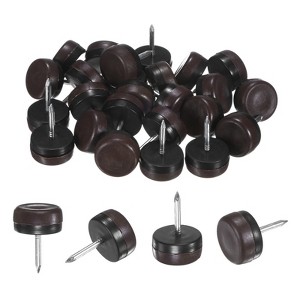 Unique Bargains Durable Nail-on Furniture Sliders Chair Leg Protectors 24 Pcs - 1 of 4