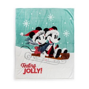 Mickey Mouse & Friends 'Feeling Jolly' Christmas Throw Blanket - 1 of 4