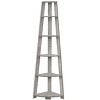 TOAOTBNBO 5 Tier Ladder Bookshelves with Thick Panel, Narrow Storage Bookcase for Display Modern Corner Shelf for Small Space, Gray - 2 of 4
