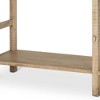 HomeRoots 77" Natural Solid Wood Distressed Six Leg Console Table With Shelf - 4 of 4