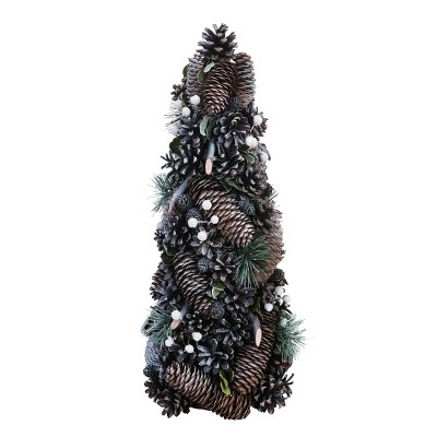 Transpac Pinecone 17 in. Green Christmas Natural Tree with Green Accent