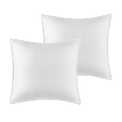 White Microfiber Queen 8-Piece Comforter Set with Gathered Embellishment
