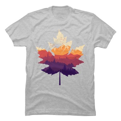 Men's Design By Humans Leafscape By digsy T-Shirt