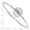 Black Bow Jewelry Sterling Silver Theta Phi Alpha Greek Life Bangle Bracelet 7 Inch - 2 of 3
