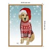 Amanti Art 23"x28" Golden Retriever in Christmas Sweater Fab Funky Framed Canvas Wall Art - 4 of 4