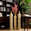 Christmas Decorative Vases Set, High Distress Metal Centerpiece Vases for Holiday Home Decor, Gold Tabletop Flower Vase for Xmas Festival Decoration - 4 of 4