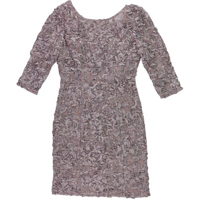 Alex Evenings Womens Lace Sheath Dress