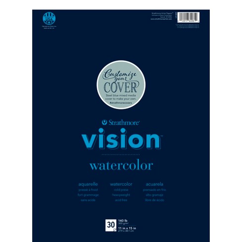 Strathmore Vision Watercolor Pad 11 x 15 Inches 140 lb 30 Sheets