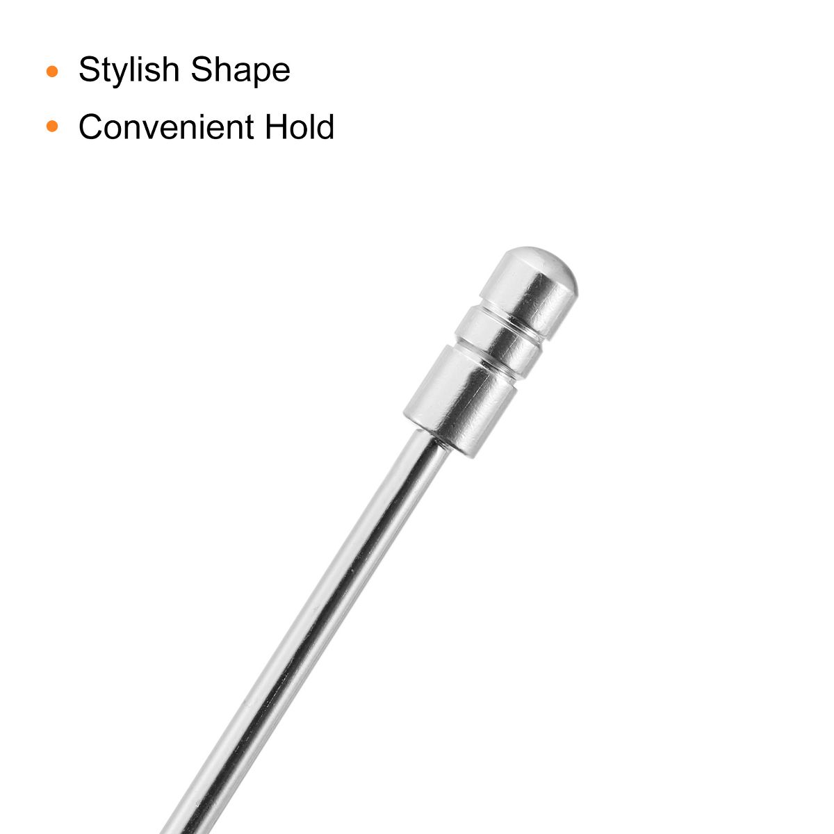 Unique Bargains Stainless Steel Drink Appetizer Cylinder Head Cocktail Picks 4.3" - thumbnail 4
