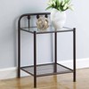 Coaster Livingston Traditional 1 Shelf Metal Nightstand with Glass Top Dark Bronze - 2 of 4