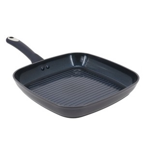 Oster Hawke 11 Inch Square Ceramic Nonstick Aluminum Grill Pan in Dark Blue - 1 of 4