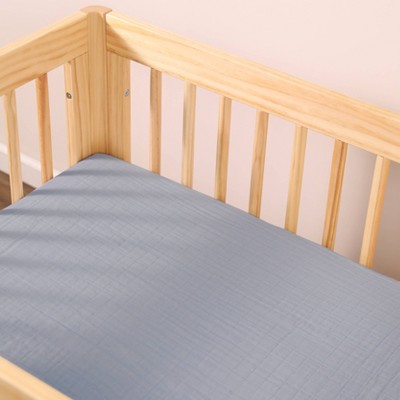 Baby Blue Organic Cotton Fitted Crib Sheet