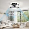 Siljoy Ceiling Fans with Lights 20 Inch, 360° Rotating Ceiling Fan Light and Remote, 6 Wind Speeds Flush Mount Ceiling Fan for Bedroom (White) - 4 of 4