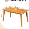 VINGLI Rectangular Outdoor Dining Table 55 Inch Solid Cedar Wood Patio Table for 4-6 People, Waterproof Garden Table for Yard, Deck, Poolside - 3 of 4