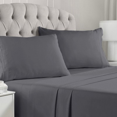 Gray Full Microfiber Deep Pocket Sheet Set