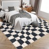 Large Modern Abstract Area Rug 9x12 Washable Stain Resistant Living Room Rug with Non Slip Backing Soft Low Pile Foldable Geometric Floor Carpet - 3 of 4