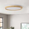 Dewdrop Modern Minimalist Light Ceiling Light Wooden Frame LED  1 Light 5CCT Dimmable ETL For Bedroom - 3 of 4