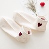 Anna-Kaci Women's 5-Pair Ankle Socks with Ribbed Cuff and Embroidered Heart Accent for Comfort and Style - 3 of 4