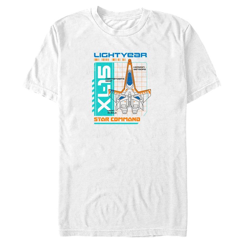 Men's Lightyear XL-01 Spaceship Blueprints T-Shirt, 1 of 6