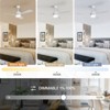 52 Inch Ceiling Fans with Lights and Remote Dimmable LED ABS Blades 6 Speeds Reversible DC Motor Noiseless Ceiling Fan for Bedroom Living Room Office - 3 of 4