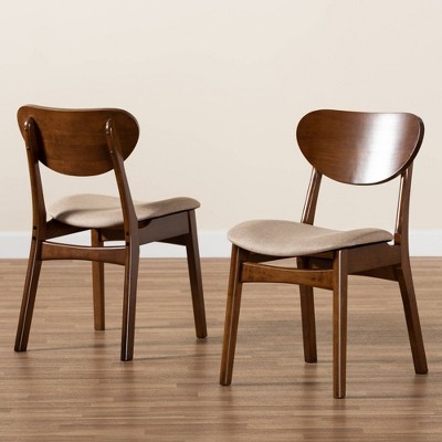 Sand Fabric and Wood High Back Arm Chair with Cane Detailing