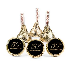 324ct 50th Anniversary Stickers for Hershey's Kisses Candy Party Favors - By Just Candy - 1 of 4