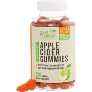 Vegan Apple Cider Vinegar Gummies | Max Strength 1000mg | ACV Supplement Gummy - 60 Gummies;120 Gummies - 1 of 4