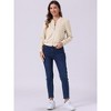 INSPIRE CHIC Women's Faux Suede Cropped Stand Collar Zip-Up Bomber Jackets - 4 of 4