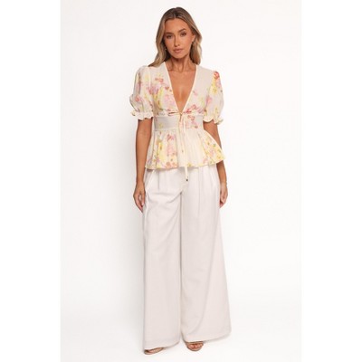 Petal and Pup Duchess Top - Pink Floral XS
