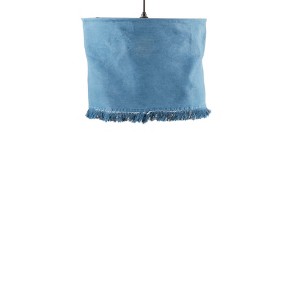 Saro Lifestyle Fringe Design Stonewashed Lamp Shade - 1 of 4