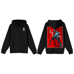 Kaiju No. 8 Hafka Habino Kaju Form Lightning Long Sleeve Black Adult Hooded Sweatshirt - 1 of 3