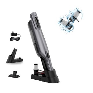 WHALL Handheld Vacuum Cleaner, Cordless Vacuum Cleaner, Car Vacuum Cleaner, Lightweight, Rechargeable, LED Light, Powerful Suction, with Charging Dock - 1 of 4